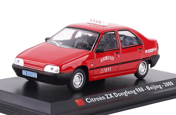 2000 Citroen ZX Dongfeng 988 Diecast Taxi Car Model 1:43 Scale