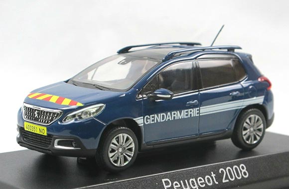 2016 Peugeot 2008 SUV 1:43 Scale Gendarmerie Diecast Model